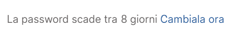 Cambia password